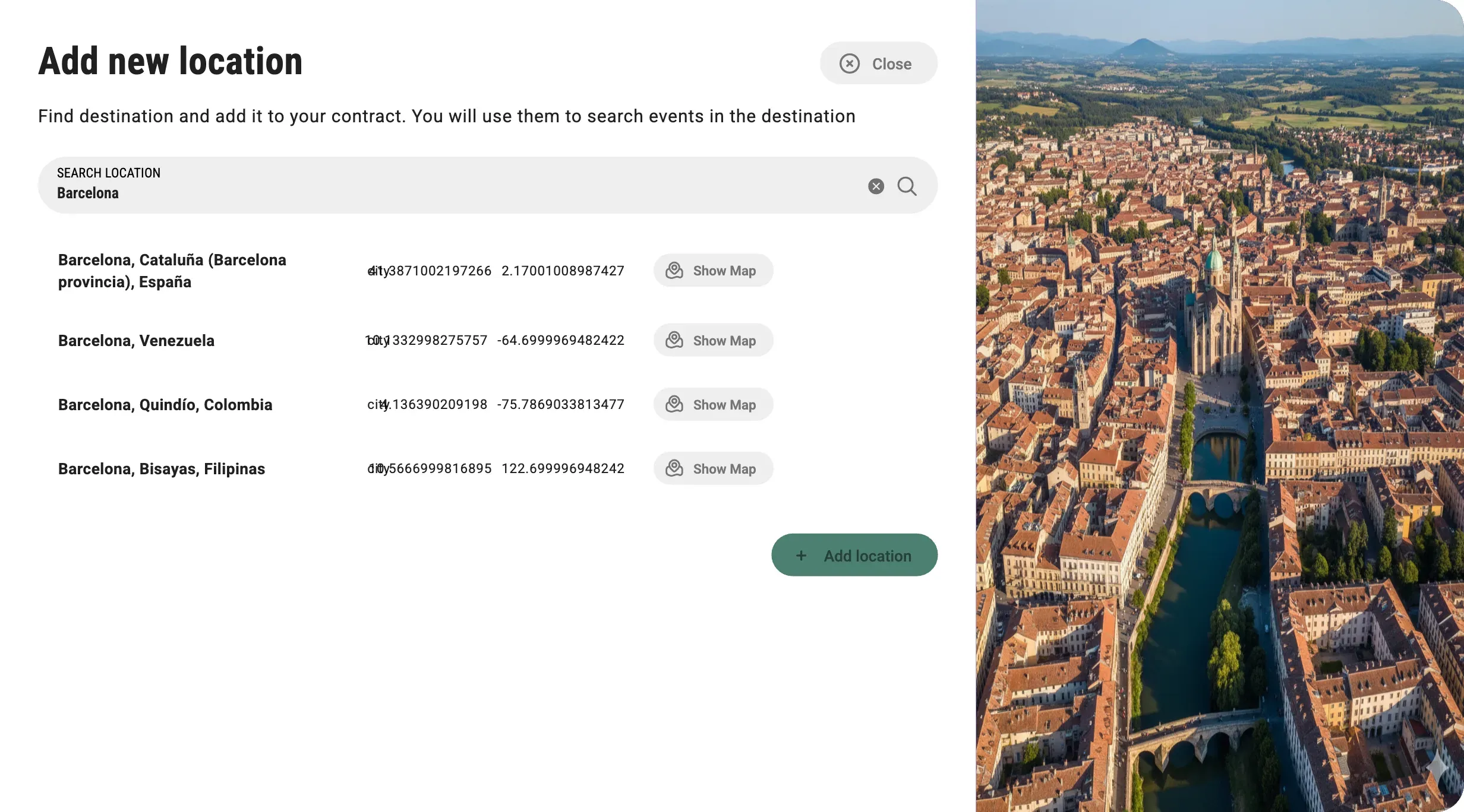 Four Barcelonas in four countries