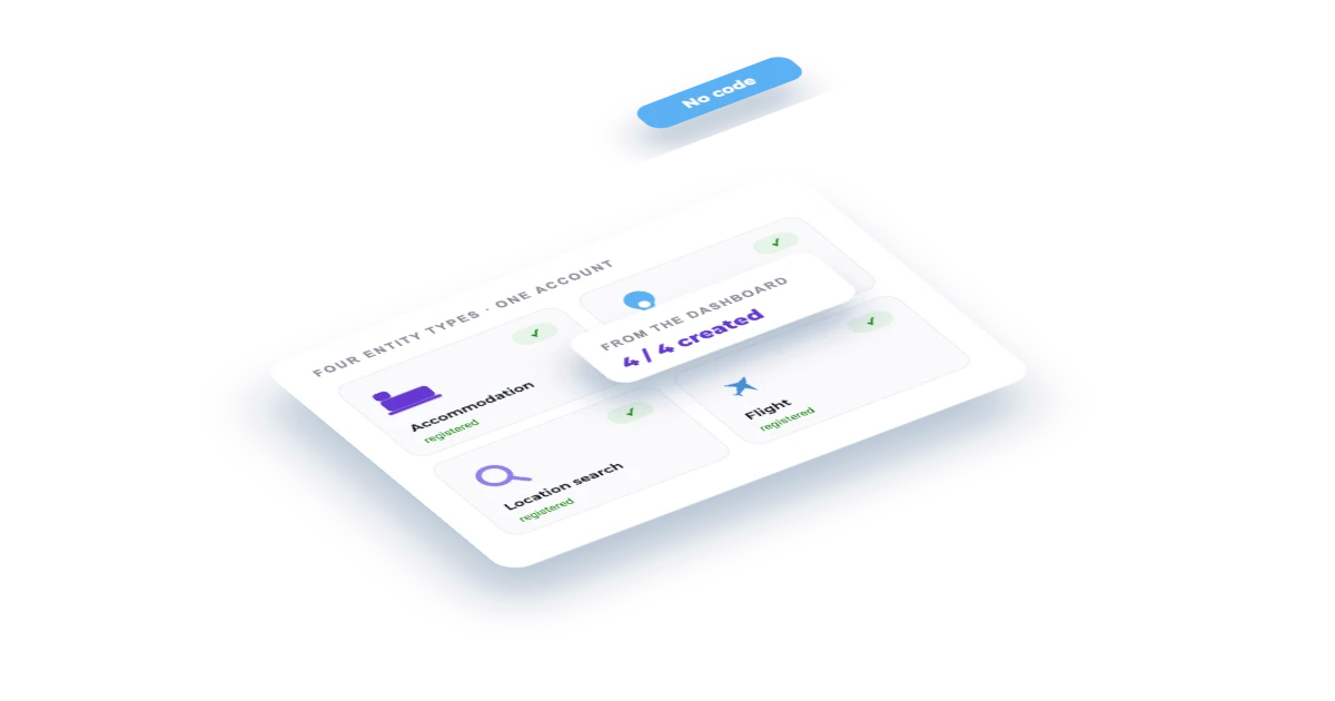 Register the four entity types on your account