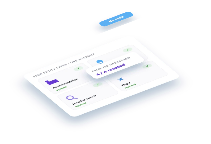 Register the four entity types on your account